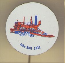 John Bell 1831 blik trein speldje ( H_071 )