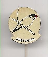 Rijstvogel blik speldje ( H_079 )