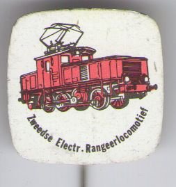 Zweedse Electr. Rangeerlocomotief blik speldje ( H_100 ) - 1