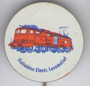 Italiaanse Electr. locomotief blik speldje ( H_118 ) - 1