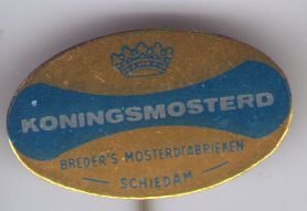 Koningsmosterd schiedam blik speldje ( J_030 ) - 1