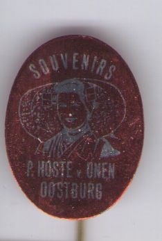 Souvenirs P.Hosten v Unen Oostburg blik speldje ( J_041 ) - 1