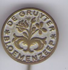 de Gruyter bloemenzeep wit speldje ( J_056 ) - 1