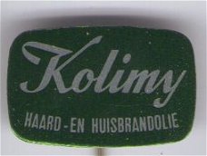 Kolimy Haard en Huisbrandolie  blik speldje ( J_062 )