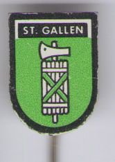 St Gallen blik wapen speldje ( J_094 ) - 1