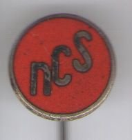 NCS rood emaille speldje ( J_130 )