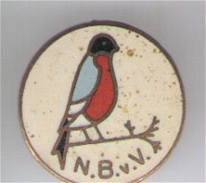 N.B.v.V. emaille vogel speldje ( K_057 )