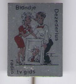 Blondje dezederius rood jurkje blik speldje ( K_077 ) - 1