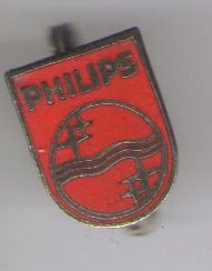 Philips emaille rode broche ( K_096 )