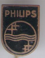 Philips emaille zwart speldje ( K_097 ) - 1