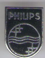 Philips emaille zwart speldje ( K_098 ) - 1