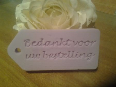 zeep zeepjes/label *bedankt voor uw bestelling* - 1