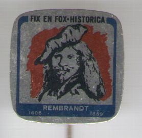 Fix en Fox historica Rembrandt 1606/1669 speldje ( K_105 ) - 1