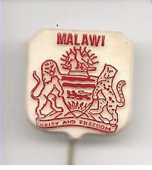 Malawi plastic rood speldje ( K_112 ) - 1