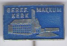 Geref. kerk Makkum speldje ( K_126 )