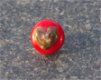 Button bead drukker nummer 59 rood / aventurijn handgemaakt. - 1 - Thumbnail