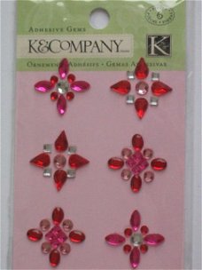 K&Company adhesive gems valentine bling