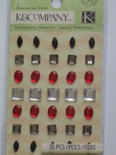 K&Company adhesive gems sassy