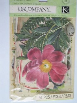 K&Company BW flora&fauna die-cuts cardstock&vellum - 1