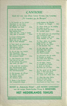 Denevers, J. (Hollandse Winkel in Lourdes) - nr. 1