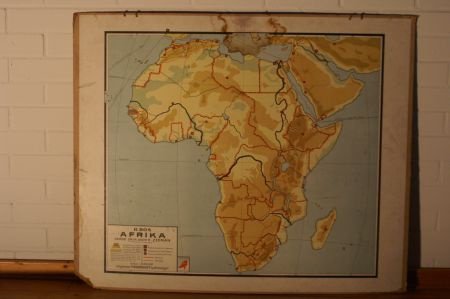 Schoolplaat van het werelddeel Afrika. - 1