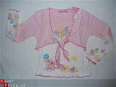 shirt met lange mouwen in roze  in maat 98/104 AFGEPRIJSD