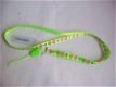 hartjes hanger opvallend groen key cord met lieve hartjes - 1 - Thumbnail