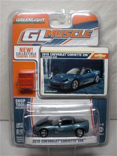 2010 Chevrolet Corvette Z06 Blauw  1:64 Greenlight