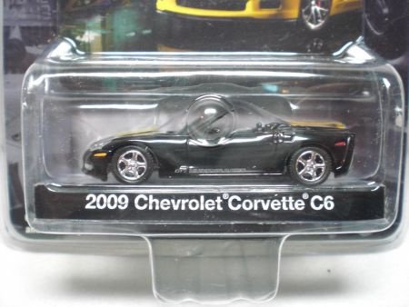 2009 Chevrolet Corvette C6 Zwart / Geel 1:64 Greenlight - 1