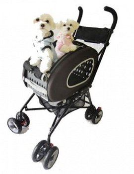 Hondenbuggy 5 in 1 Chocolade en Blauw nu Slechts € 157.50 - 0