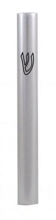 UK29422-ALUMINUM SEMI-ROUND SILVER MEZUZAH 15CM