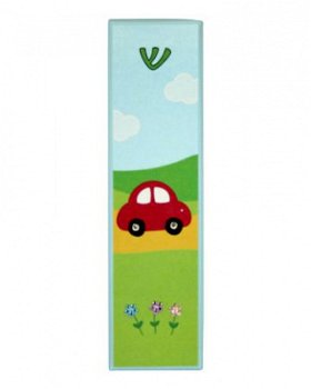 UK09447 - CHILDREN L.BLUE MEZUZAH 7 CM- CAR - 1