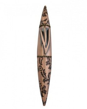 UK08076-COPPER OVAL MEZUZAH 7CM, HAND DECORATED - 1