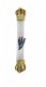 UK29029-GLASS MEZUZAH 12cm BLUE HOLLOW METAL CROWN - 1 - Thumbnail