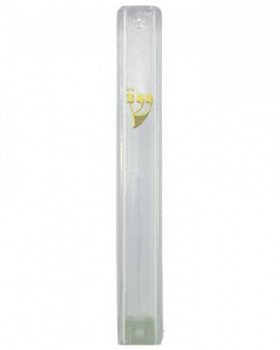 UK28440-PLASTIC MEZUZAH,CLEAR 20CM-RUBBER PLUG - 1