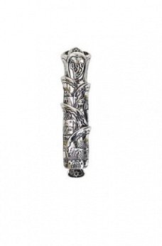 UK28750-POL MEZUZAH 12CM-COLUMN WITH A ROSE