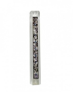 UK28947-PLASTIC MEZUZAH LUCID 12CM 7SPECIES PLAQUE - 1