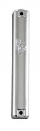 UK29400-PLASTIC MEZUZAH SILVER 15CM-RUBBER PLUG