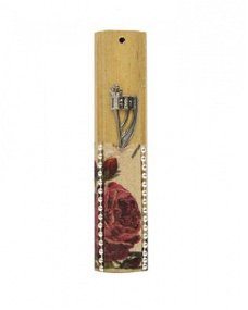 UK08064-LIGHT MEZUZAH 7CM,HAND DECORATED