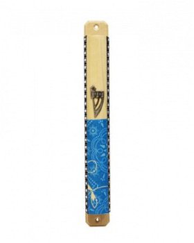 UK08158-MEZUZAH 12CM SEMI ROUND BACK,HAND DECORATED - 1