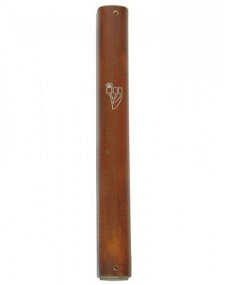 UK28300-MEZUZAH,SEMI ROUND 12CM D.BROWN