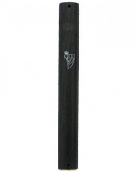 UK28305-MEZUZAH,SEMI ROUND 10CM DARK BROWN - 1