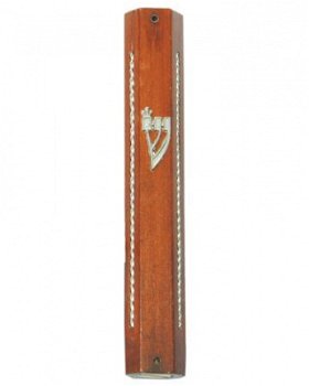 UK28311-MEZUZAH,OCTAGON 10CM D.BROWN,Nieuw,€2.75 - 1