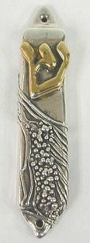 651-Sterling Silver Small Dots Mezuzah,Nieuw,€69.60 - 1