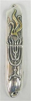 969-Sterling Silver Menorha Mezuzah,Nieuw,€69.60 - 1