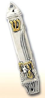 750-Sterling Silver Groom & Bride Mezuzah,Nieuw,€76.80 - 1