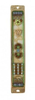 UK78403-BRONZE MEZUZAH 10CM,SET WITH STONES - 1