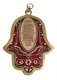 UK78419-PEWTER HAMSA 12CM SET WITH STONES,RED COLORS - 1 - Thumbnail