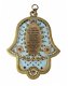 UK78424-PEWTER HAMSA 12CM SET WITH STONES,PALE BLUE COLORS - 1 - Thumbnail