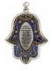 UK78428-PEWTER HAMSA 12CM SET WITH STONES,VIOLET COLORS - 1 - Thumbnail